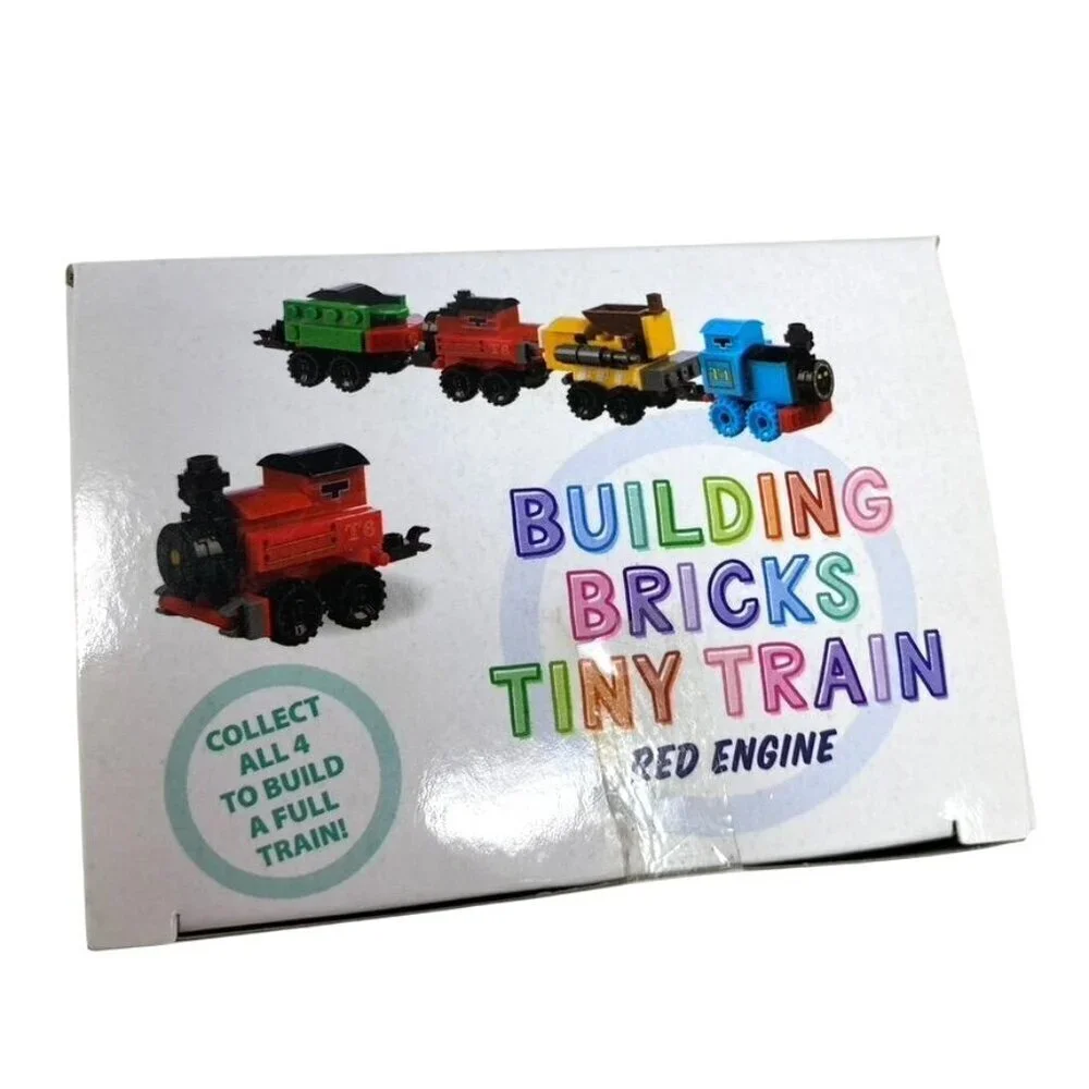 Toysmith Mini Building Bricks Tiny Train Red Engine 32 Count Ages 4+